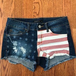 Klique Low Rise American Flag Shorts